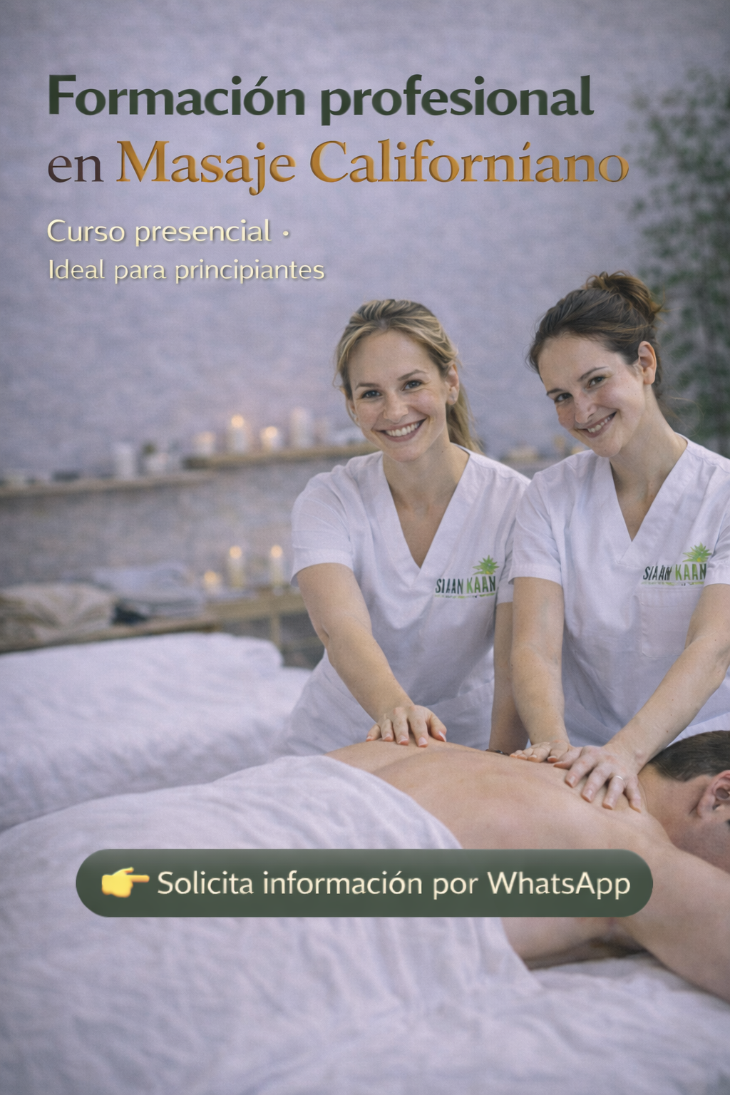 Masaje californiano con movimientos largos