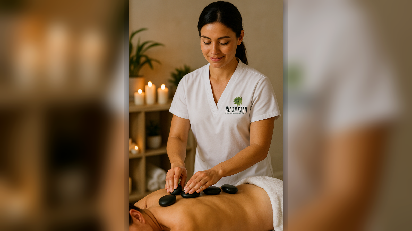 Masaje con piedras calientes